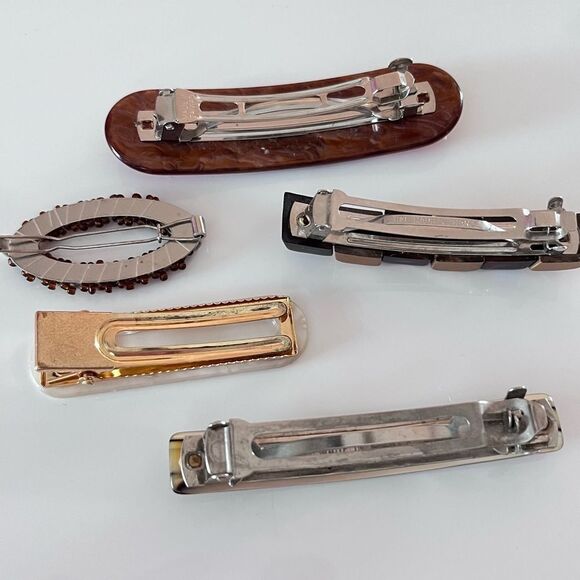 Vintage French Hair Barrettes Lot - Picture 5 of 5